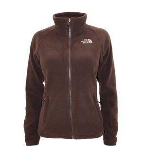 North face zip up brown sweatshirt jacket